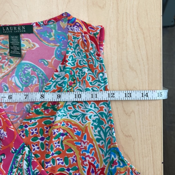 Ralph Lauren Multi Color Midi Stretchy Dress Size M - Picture 9 of 9